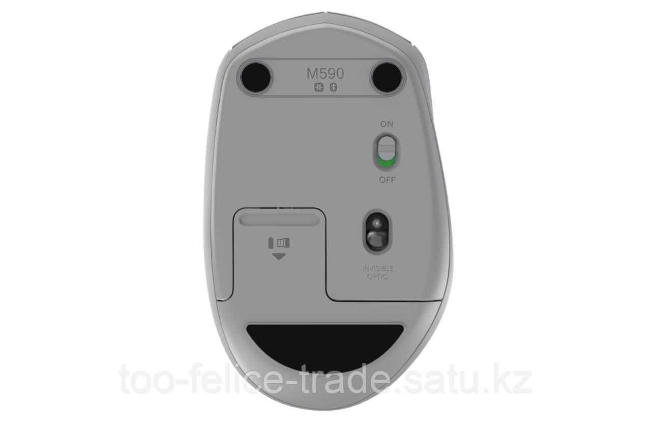 Мышь беспроводная Logitech M590 Multi-Device Silent-MID GREY TONAL (серая, Bluetooth, 2.4 GHz/USB-ресивер