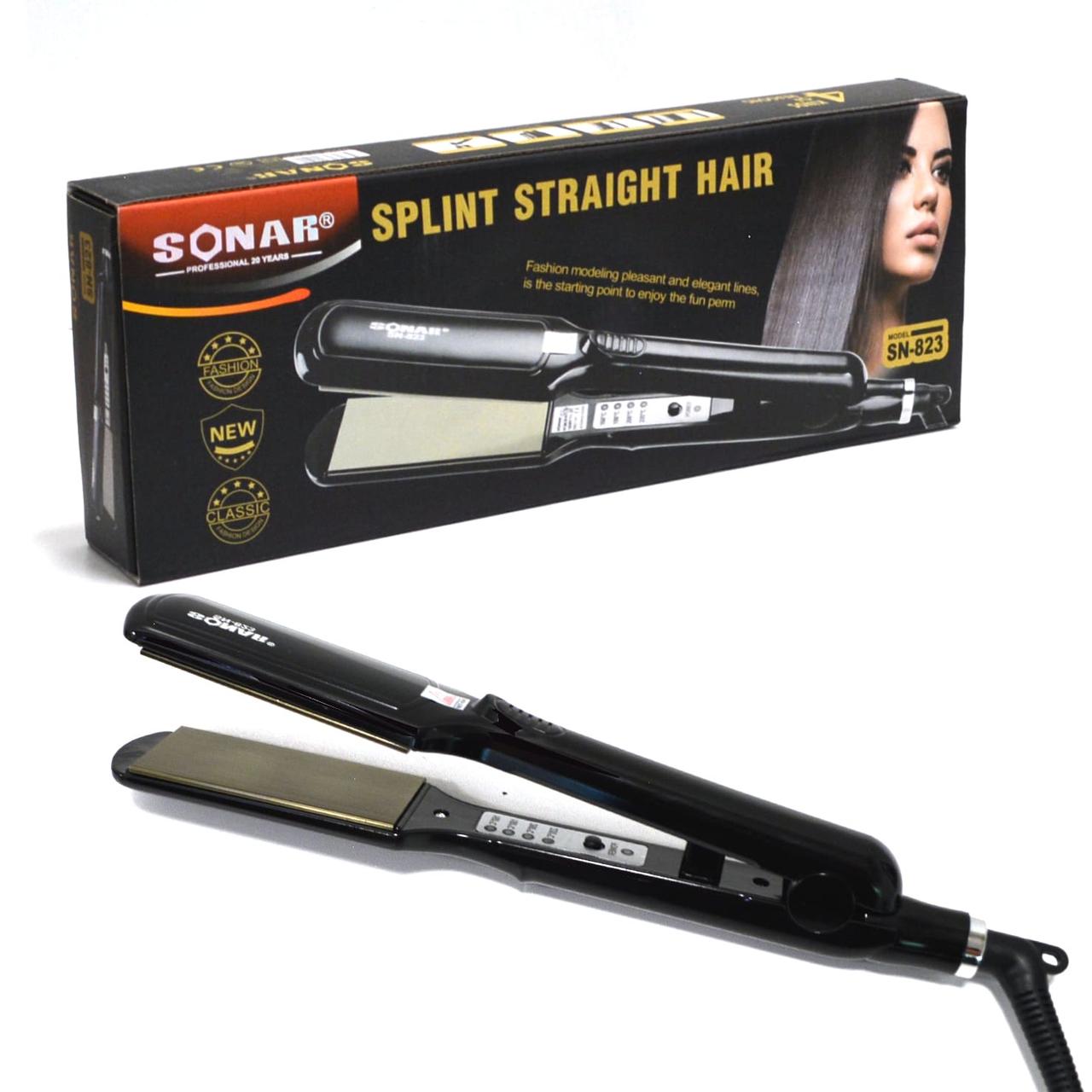 Утюжок для волос Выпрямитель с контролем температуры для всех типов волос РТС быстрый обогрев Sonar SN 823 - фото 1 - id-p92546106