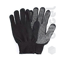 Перчатки 7,5 класс ( 7 нитей) черные с ПВХ ( вес 79-81 гр)