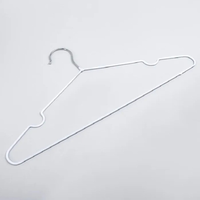 Вешалка плечики для одежды с гелевым покрытием металлическая серая - фото 1 - id-p92546268