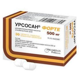 Урсосан форте 500 мг №30 таб,