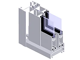 Светопрозрачная стеклянная раздвижная система РС60