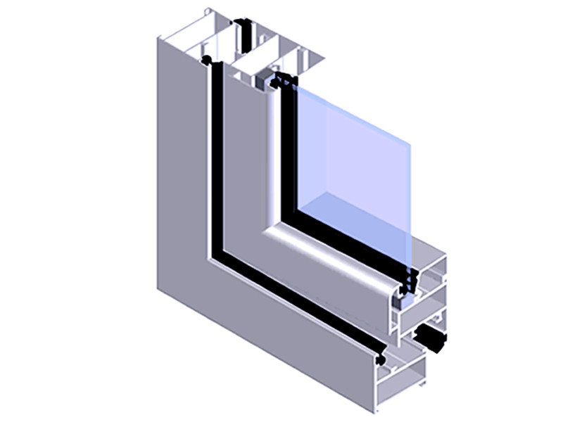 Светопрозрачная стеклянная распашная система КП47