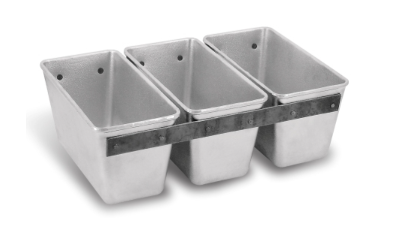 Хлебная форма 500г прямоуг. 3-х секционная Кукмара, фото 1