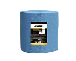 Трехслойные очищающие бумажные салфетки  36 х 38 см, синие, 500 штук в рулоне