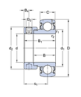 ДВОЙНАЯ КАРТОЧКА YET 205   Подшипник  SKF