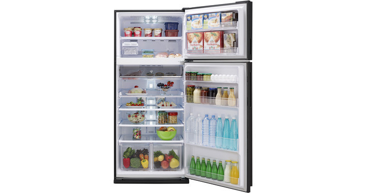 Холодильник Sharp SJXP59PGSL с верхним расположением морозильной камеры, silver/glass - фото 2 - id-p92574273