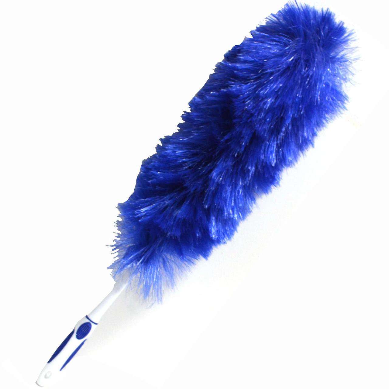 Щетка для уборки пыли Пипидастр с пластиковой ручкой Weifa синяя