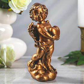 Статуэтка "Ангел с сердцем", бронзовый цвет, 25 см