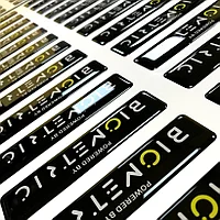 Объемные наклейки с логотипом компании на заказ