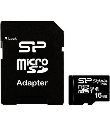 MemoryCard microSDHC 16GB, Silicon Power SP016GBSTHDU3V10SP, Class 10, +adapter