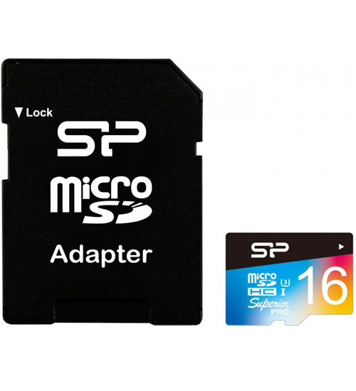 MemoryCard microSDHC 16GB, Silicon Power SP016GBSTHDU3V20SP, Class 10, +adapter