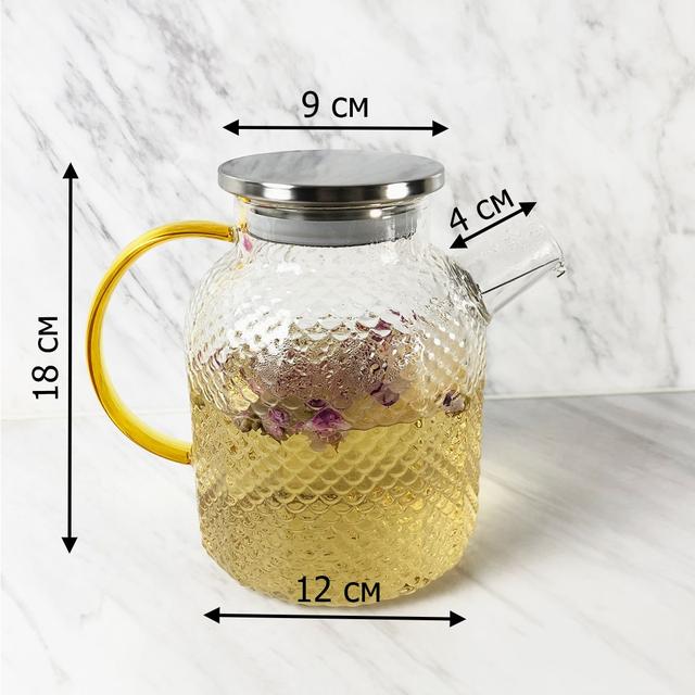 Заварочный стеклянный чайник на 1.7 литра