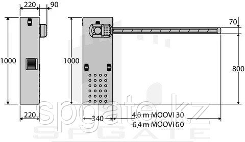 Шлагбаум BFT moovi50 5.3 метра (Италия) - фото 2 - id-p86182623