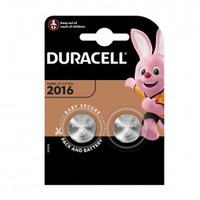 Батарейки Duracell дисковые CR2016, 3V, 2,5*20 мм, 2 шт.,