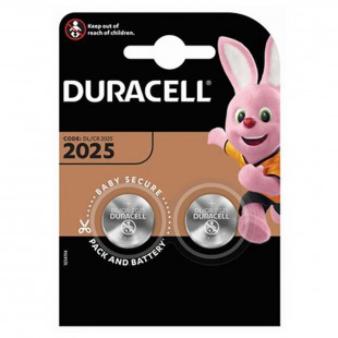 Батарейки Duracell дисковые CR2025, 3V, 2,5*20 мм, 2 шт. - фото 1 - id-p92599235