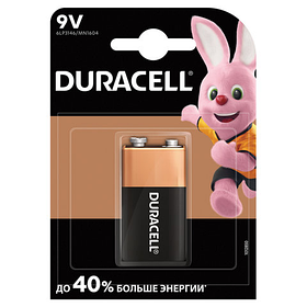 Батарейка Duracell F8/КРОНА/6LR61, 9В, алкалиновая, 1 шт. в блистере