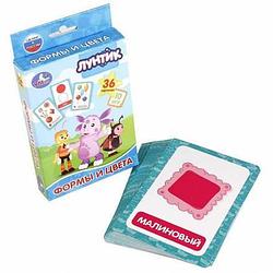 Умка Развивающие Карточки «Лунтик» Формы и цвета, 10 игр