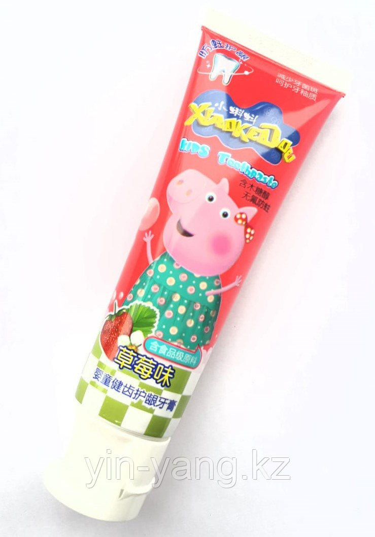 Детская укрепляющая зубная паста "Xiaoke Dou" (клубничка), 60 г - фото 5 - id-p92606401