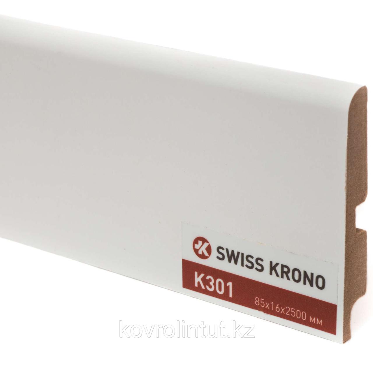 Плинтус Kronopol P85 K301, White, 2500х85х16мм