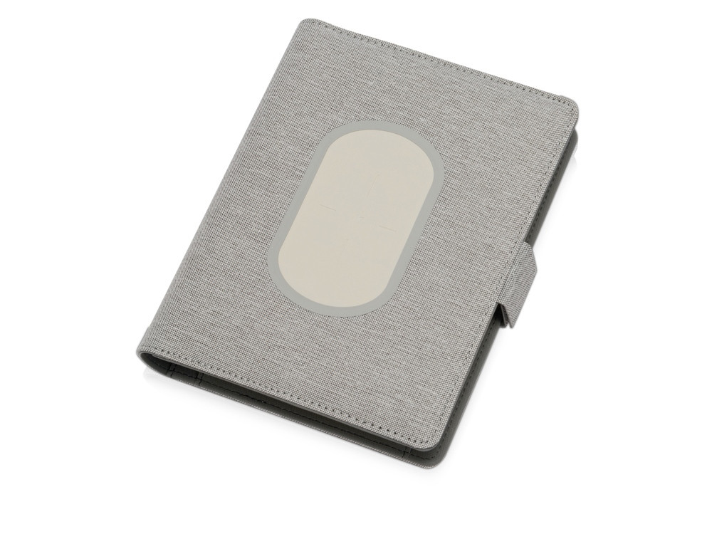 Органайзер с беспроводной зарядкой 5000 mAh Powernote, светло-серый - фото 1 - id-p92612666