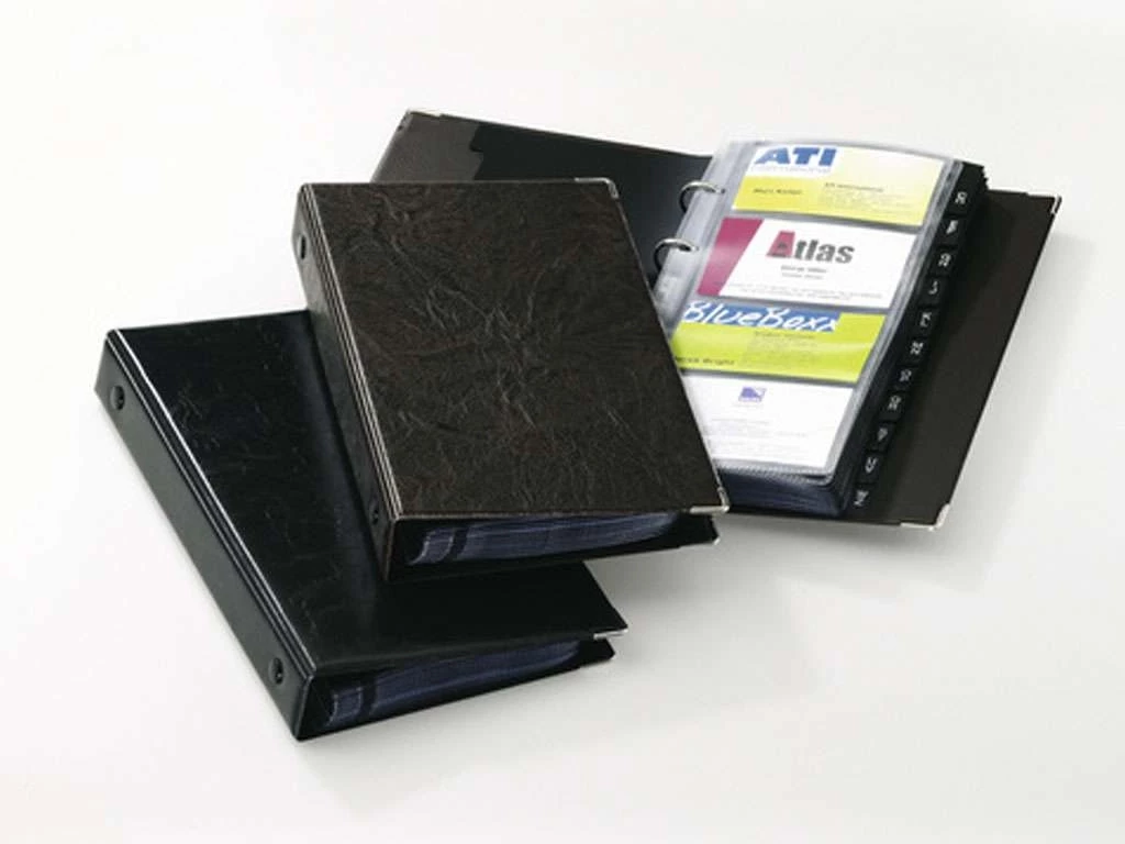 Визитница DURABLE на 200 визиток, 145 x 255 мм, PVC черная