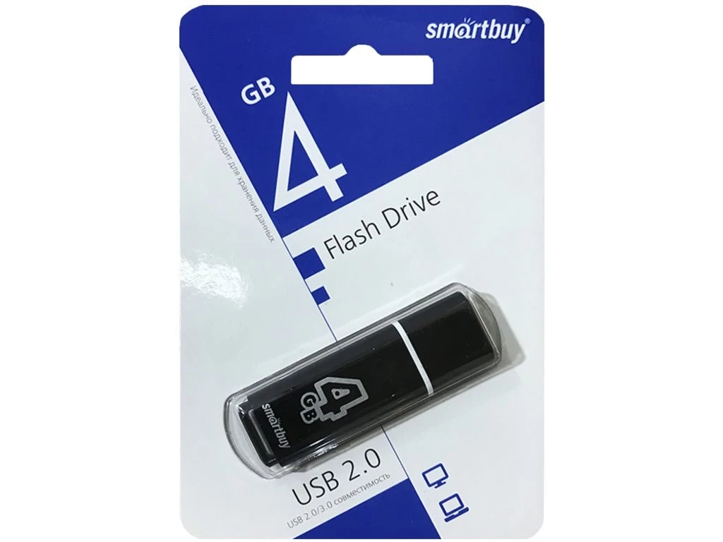 Флеш-память USB Smartbuy 4GB Glossy series