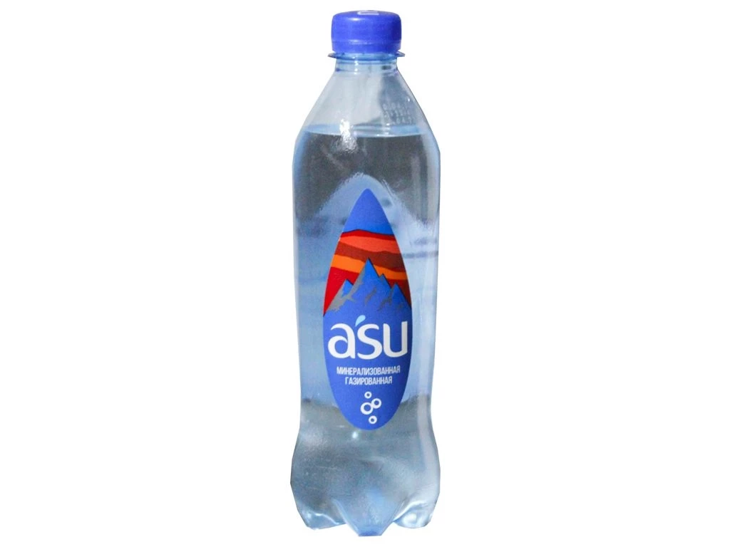 Вода газированная "ASU", 0,5 литра