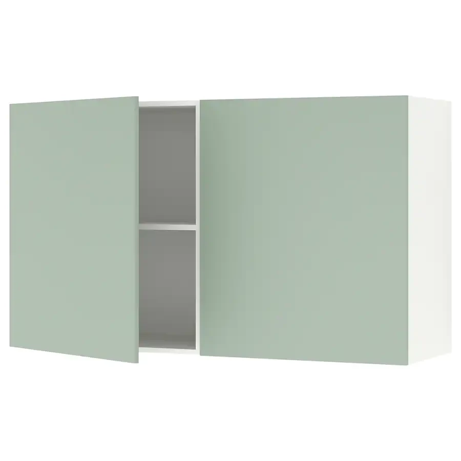 KNOXHULT КНОКСХУЛЬТ Навесной шкаф с дверями, серо-зеленый120x75 см.