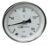 Термометр ТБП63/100/Т от 0 до +120 °С биметаллический осевой