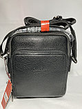 Мужская деловая сумка-мессенджер на плечо "Cantlor" (высота 23 см, ширина 19 см, глубина 4 см), фото 3