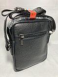 Мужская деловая сумка-мессенджер на плечо "Cantlor" (высота 23 см, ширина 19 см, глубина 4 см), фото 4