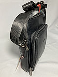Мужская деловая сумка-мессенджер на плечо "Cantlor" (высота 23 см, ширина 19 см, глубина 4 см), фото 5