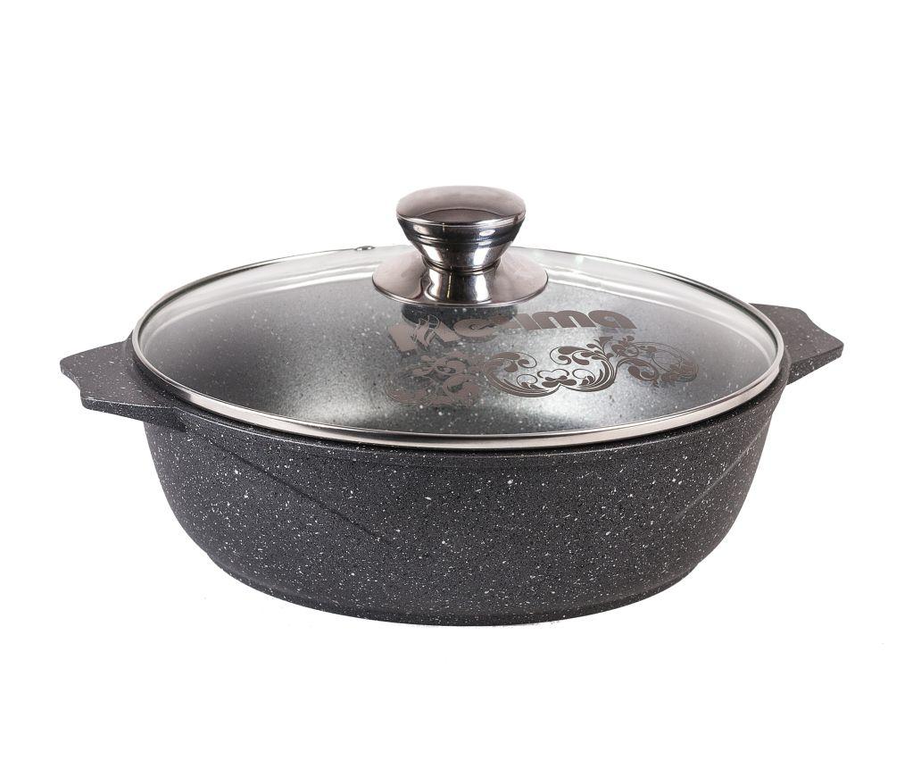 Кастрюля-жаровня 4л АП Гранит BLACK (Мечта, Россия), фото 1