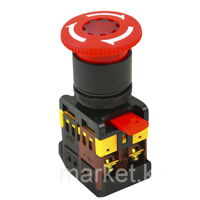 Кнопка ANE-22 "Гриб" красная с фиксацией SH