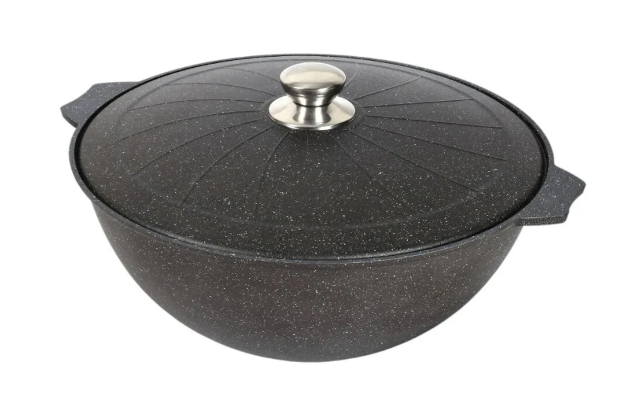 Казан для плова 10л  АП Гранит BLACK (Мечта, Россия), фото 1