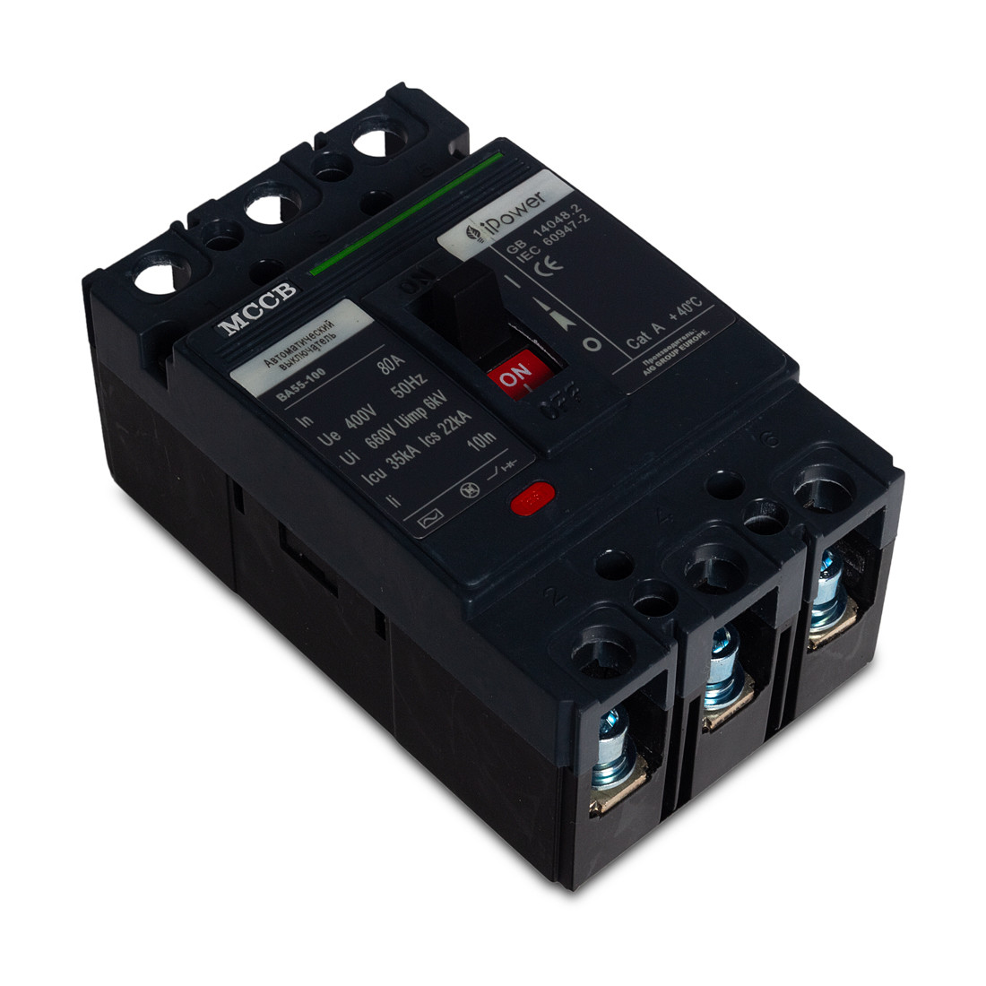 Автоматический выключатель iPower ВА55-100 3P 80A - фото 1 - id-p92649001