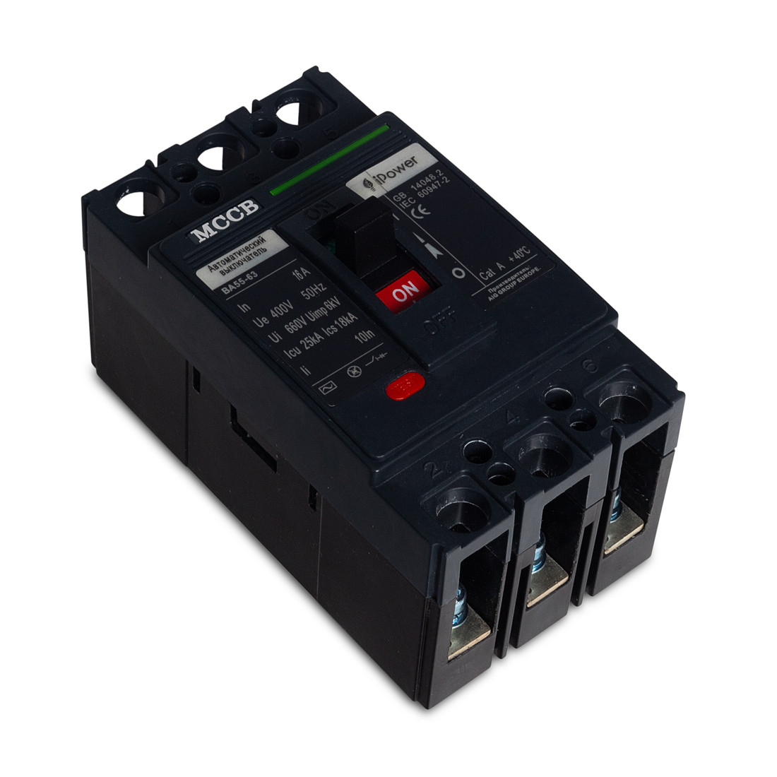 Автоматический выключатель iPower ВА55-63 3P 16A - фото 1 - id-p92650590