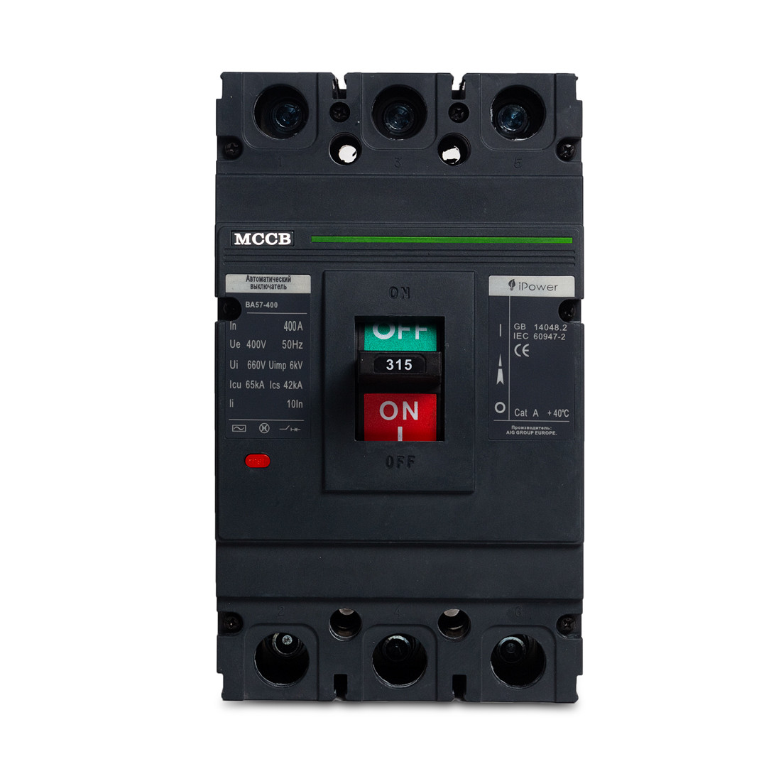 Автоматический выключатель iPower ВА57-400 3P 400A - фото 2 - id-p92650599
