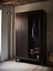 Гардероб ИДАНЭС  темно-коричневый морилка121x211 см, ИКЕА, IKEA, фото 3