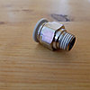 Фитинг быстросъемный. Папа. Никель. 12*8. резьба 1/4., фото 2