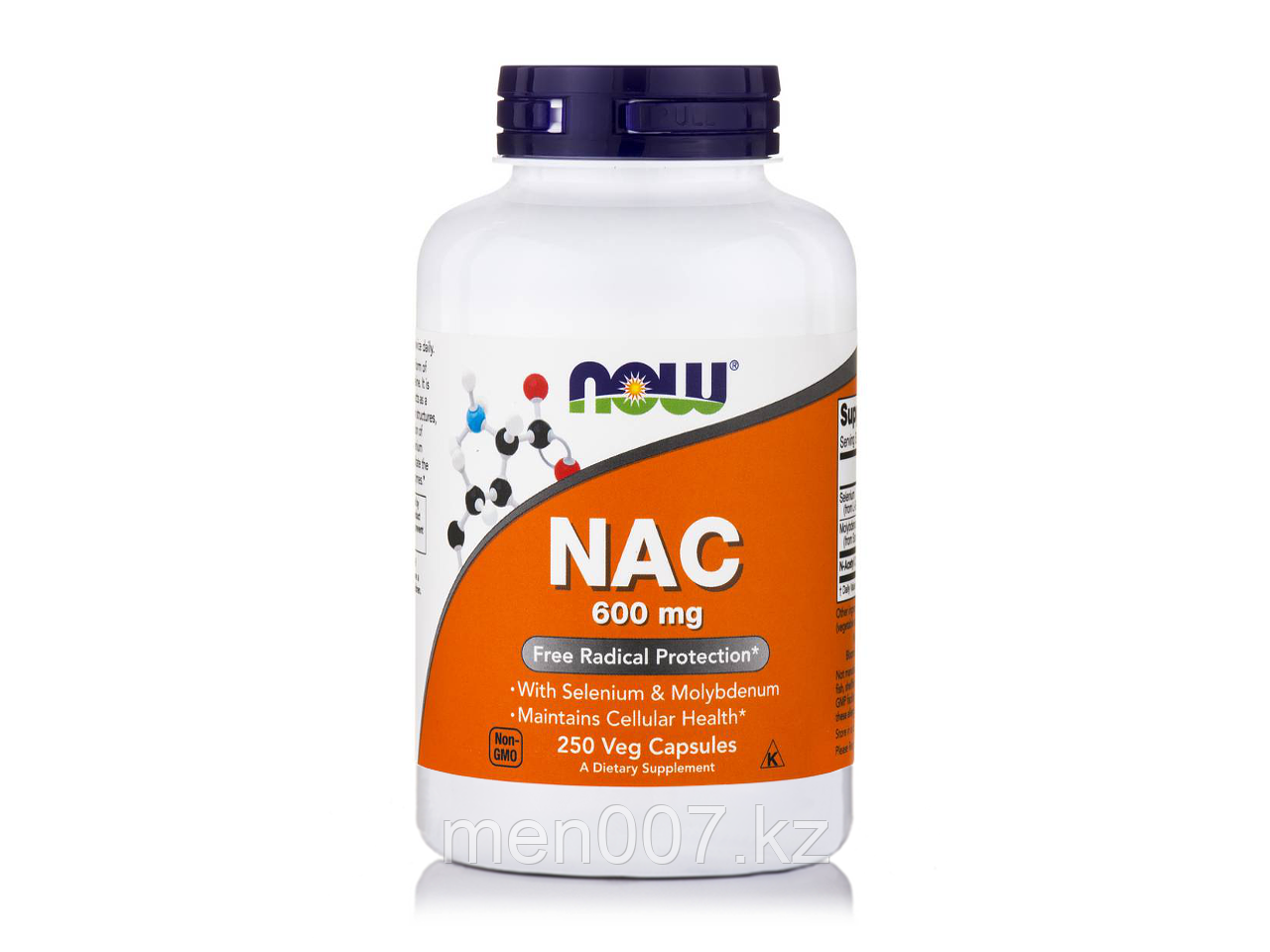 БАД NAC (N-ацетилцистеин), 600 мг, 250 растительных капсул Now Foods