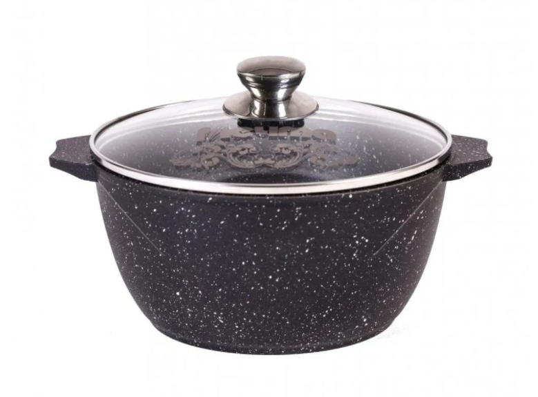 Кастрюля 8л АП Гранит BLACK (Мечта, Россия), фото 1