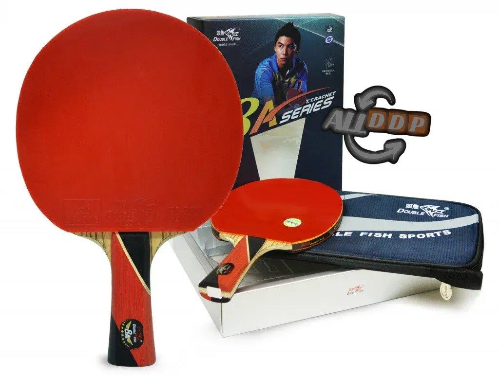 Ракетка для настольного тенниса DOUBLE FISH - 8А-С с чехлом (ITTF)