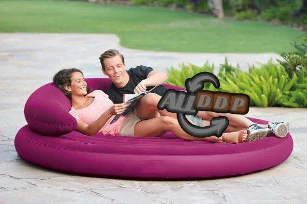 Двуспальный надувной матрас диван Intex 68881