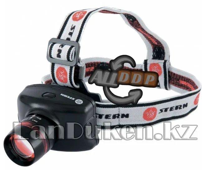 Фонарь наголовный Zoom 3W LED CRE Q5 160Лм 100 м 3 режима 100%-50% строб Stern 90567 (002)