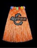 Юбка гавайская с цветами 79 см (оранжевая)