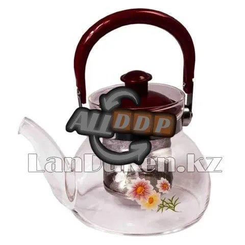 Заварочный стеклянный чайник для чая и кофе 550 ml (Cofee and tea), заварной чайник, чайник для плиты (MS-N9)
