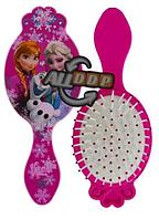 Массажная расческа детская для волос Disney "Холодное Сердце" (розовая)