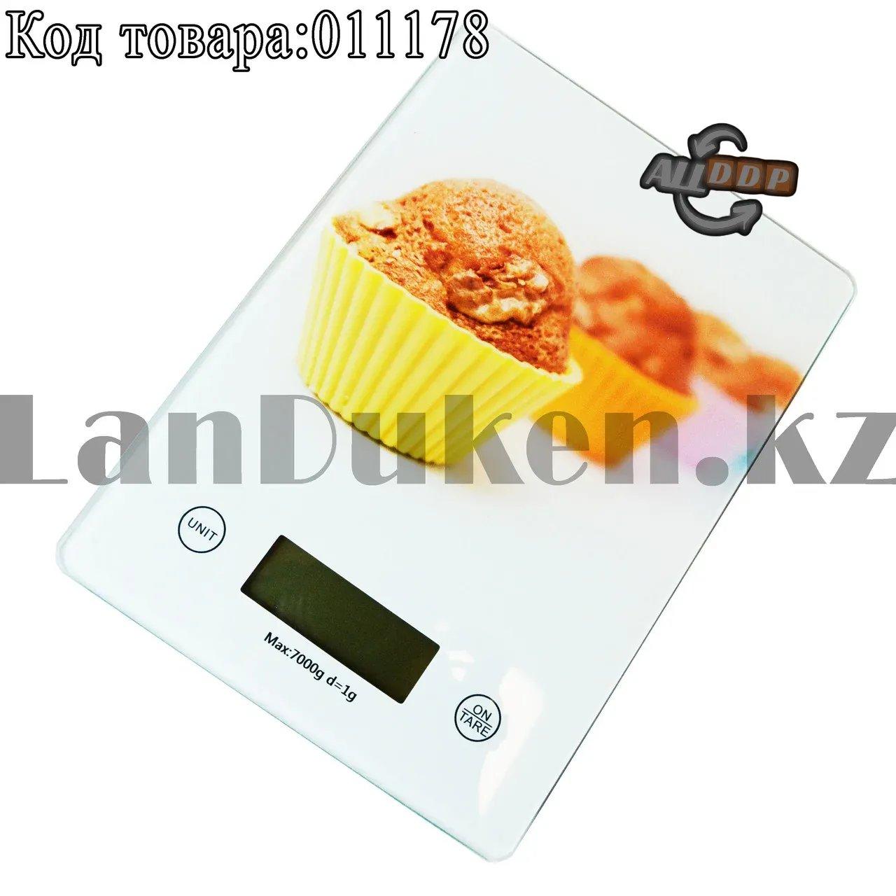 Кухонные электронные весы QR331 c рисунком пирожных